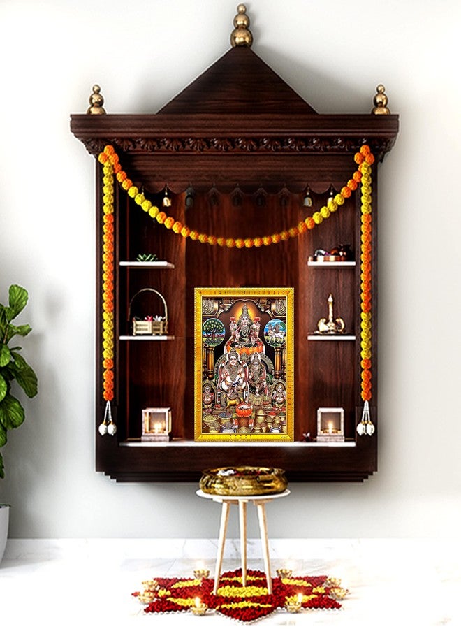 ZIG-ZAG zig zag Goddess Kubera Lakshmi Photo Frame For Wall / Table / Pooja Room ( 7x9 inches, Acrylic Glass) Golden - Image 2